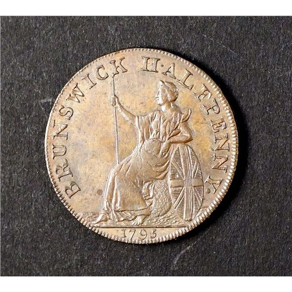 CONDOR TOKENS Middlesex 1795 Kilvington's D&H# 346 9.4 gm. Almost Unc.