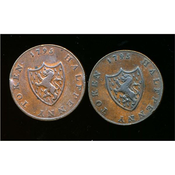 CONDOR TOKENS Middlesex 1795 A Lot of 2 Political and Social Series VF-VF+