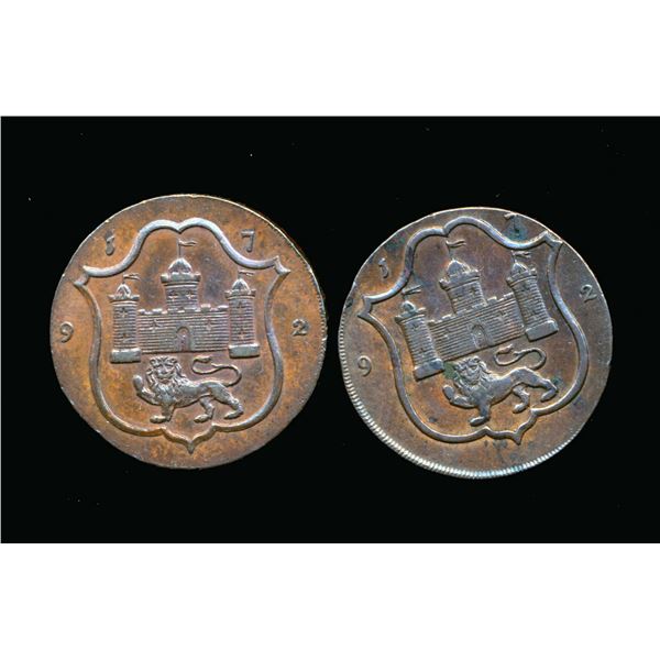 CONDOR TOKENS Norfolk 1792 A Lot of 2 Norwich Pieces Very Fine-Extra Fine