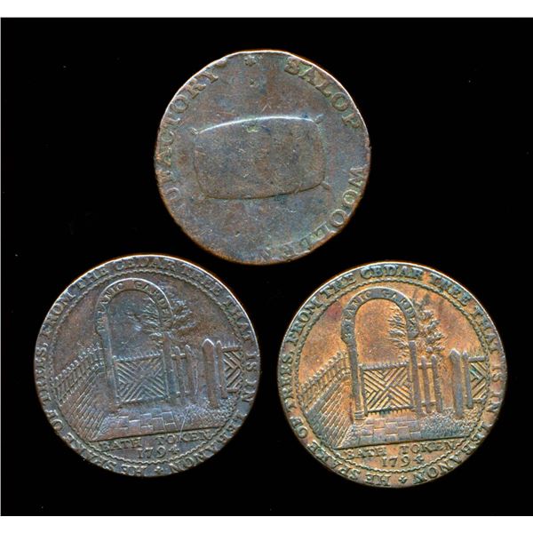 CONDOR TOKENS Shropshire/Somersetshire 1793-94 A Lot of 3 Pieces VG-VF