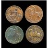 Image 1 : CONDOR TOKENS Warwickshire 1792-1795 A Lot of 4 Town Tokens F-VF