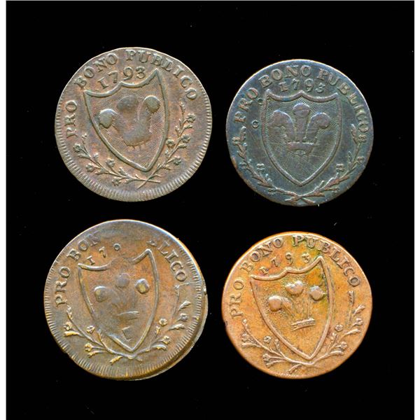 CONDOR TOKENS Wales (North & South) Farthings A Lot of 4 Pieces VG-VF