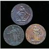 Image 1 : CONDOR TOKENS Dublin 1792-1795 A Lot of 3 Dublin Pieces Fine-Extra Fine