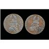 Image 2 : CONDOR TOKENS Wicklow 1789 A Lot of 2 Cronebane Halfpenny Very Fine+-Extra Fine