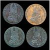 Image 2 : CONDOR TOKENS Wicklow 1789 A Lot of 4 Cronebane Halfpenny all in Fine