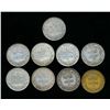 Image 1 : BRITISH WEST AFRICA Two Shillings 1915-1920. A 9 Piece Dealer Lot. 90.0 gms Silver