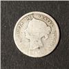 Image 2 : CANADA 5 Cents 1875H Victoria Silver Key Date in Good