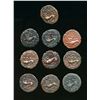 Image 1 : INDIAN STATES MYSORE 20 Cash 1834. A Lot of 10 coins C#193.2 F-VF