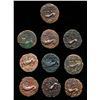 Image 1 : INDIAN STATES MYSORE 20 Cash 1834. A Lot of 10 coins C#193.2 F-VF