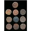 Image 2 : INDIAN STATES MYSORE 20 Cash 1834. A Lot of 10 coins C#193.2 F-VF