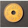 Image 2 : PALESTINE 20 Mils 1944 KM# 5A Coin Very Fine