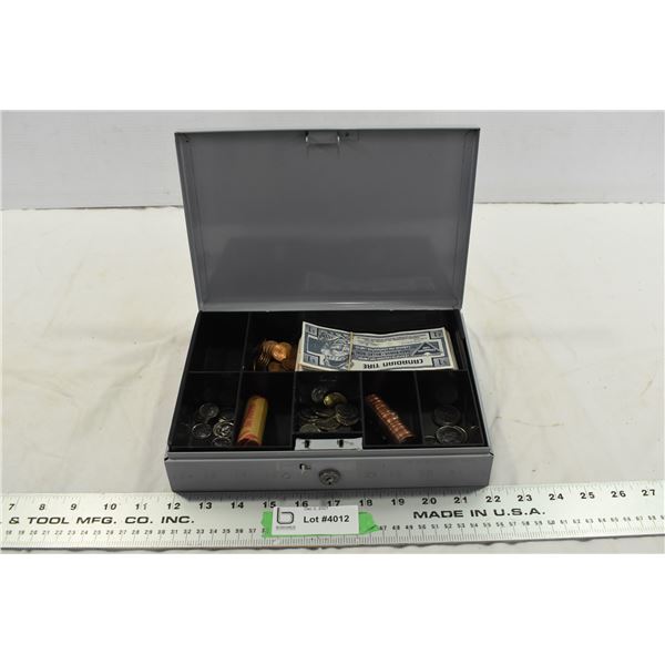 Cash Box w/ Canadian Tire Money & Change Bodnarus Auctioneering