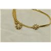 Image 5 : Set of Gold Coloured Necklace, Bracelet, Earings & Ring w/ Possible Diamond