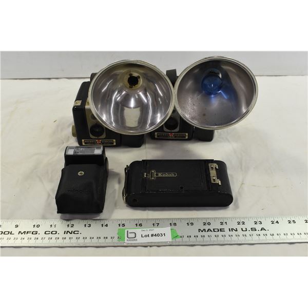 Vintage Kodak Camera & Flashes