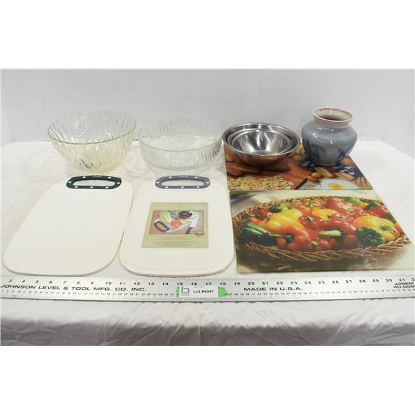 Stove Top Savers, Cutting Boards, Metal & Glass Bowls