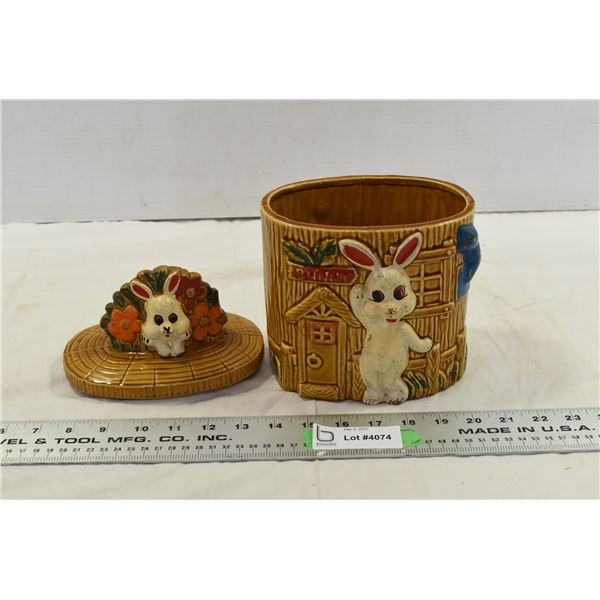 Bunny House Cookie Jar