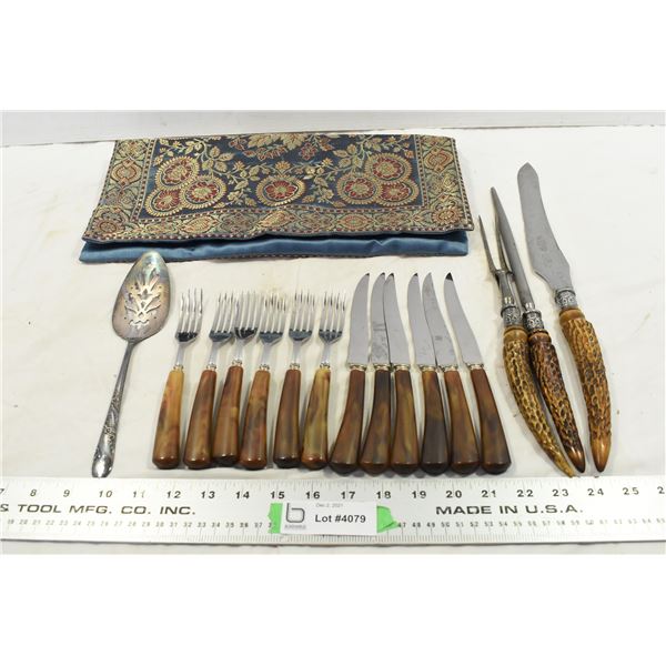 Pillow Case & Forks, Knives & Misc. Cutlery
