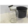 Image 2 : Glass Jars & Enamel Pot