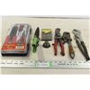 Image 1 : Tin snips, pipe wrench, various tools
