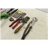 Image 3 : Tin snips, pipe wrench, various tools