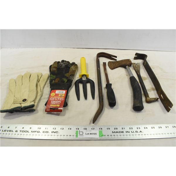 Prybars, Hatchet, tools