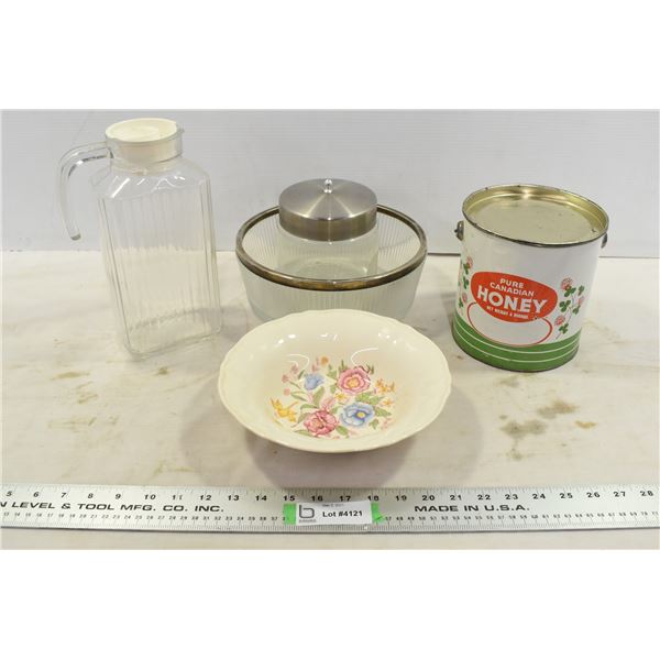Pure Canadian Honey Can, Pitcher & Misc. Bowls