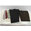 Image 1 : Wranger Dress Pants (size 36 + 38) & Clip On Ties