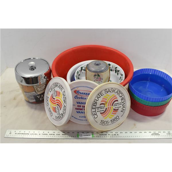 Assorted Bowls & Ice Box