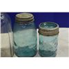 Image 3 : Clear & Blue Mason Jars