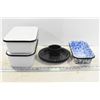 Image 1 : Enamel Containers, Plates & a Mug