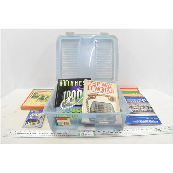 Assorted Vintage Books in Container