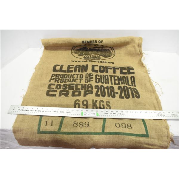 Clean Coffee Burlap Bag