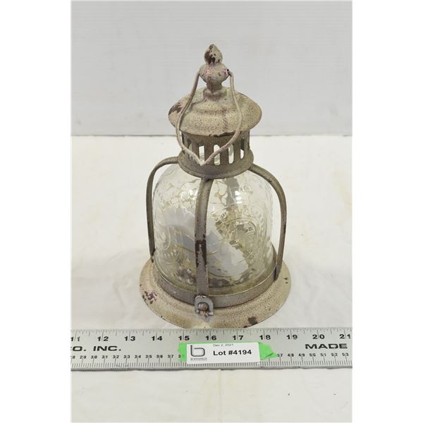 Vintage Metal Lantern w/ Lights Inside – Untested