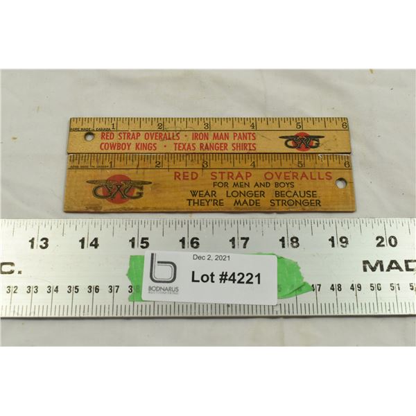 Red Strap Overalls Small Rulers