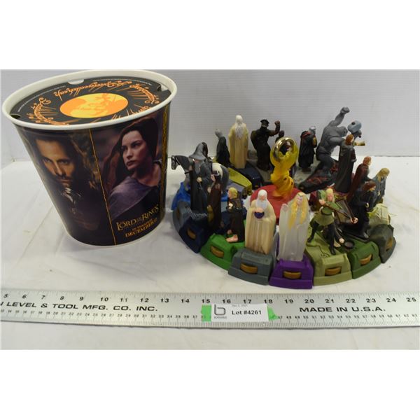 LOTR KFC Bucket + BK figures (19 pieces + center ring set