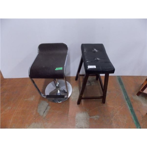 Padded stool and fancy chair (damaged)