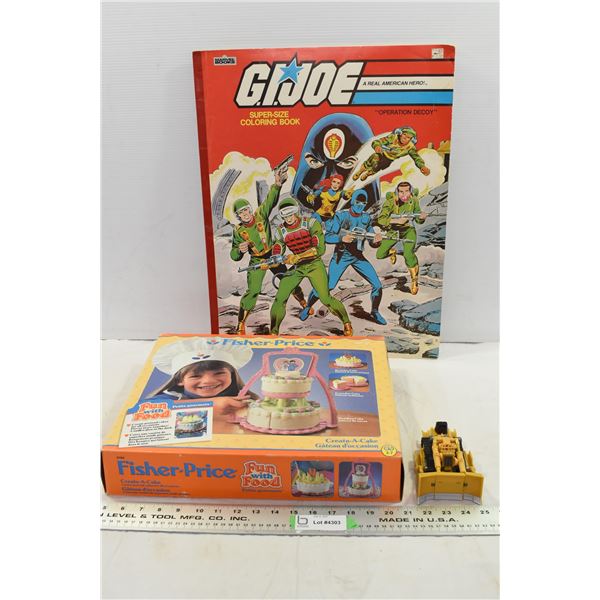 G.I. Joe Colouring Book, Fisher Price Cake & Transformer