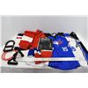 Image 1 : Box of Jerseys, Volleyball Drill Book & Exercise Equipment
