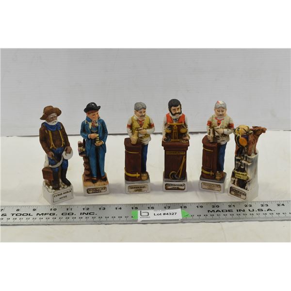 6 Ceramic Figurines – 1 Glued on Head