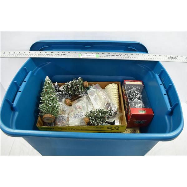 Tote of Christmas Decorations