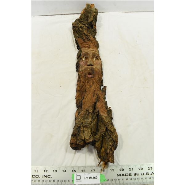 Hand Carved Bark Decoration