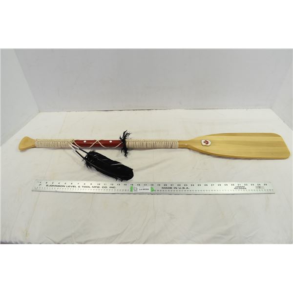 *Decorative Paddle – Rope & Feathers
