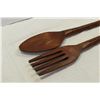 Image 2 : Large Wooden Fork & Spoon