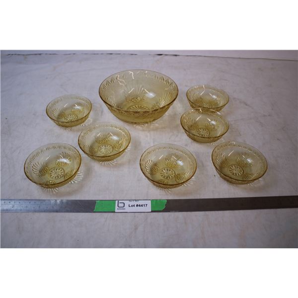 Vintage Yellow Glass bowls