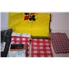 Image 2 : Various tablecloths, Pilsner Riders Flag, Poker table cover