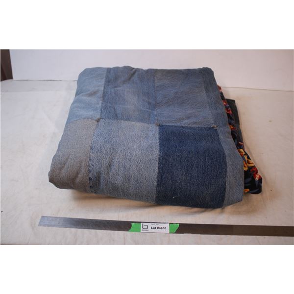 Handmade Jean Quilt 73" x 80"