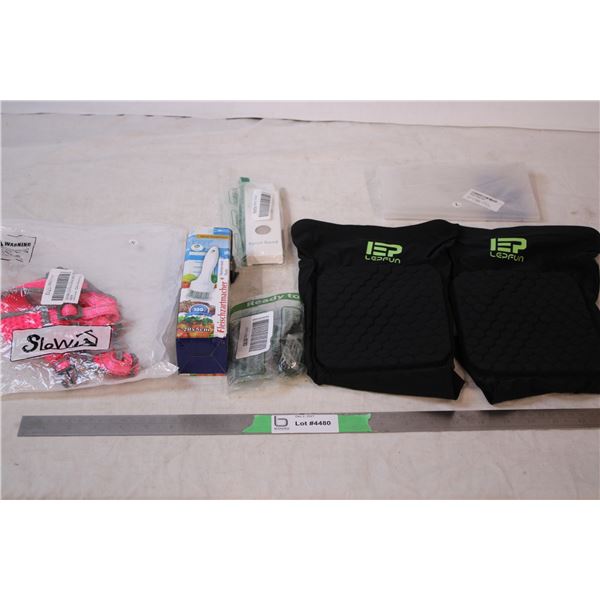 Pet Harness size S, Knee pads size L, misc items