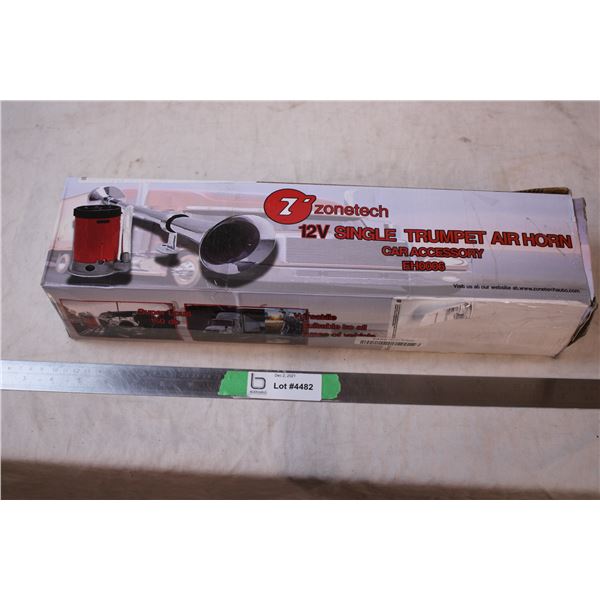 Zonetech 12V Single Trumpet air horn (warehouse returns/overstock)