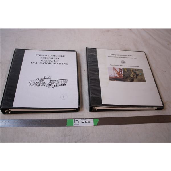 Powered Equipment operator evaluator training binders
