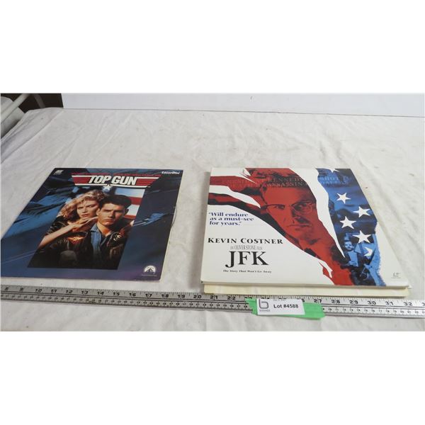 pioneer laserdisc movies - good condition - Top Gun, JFK